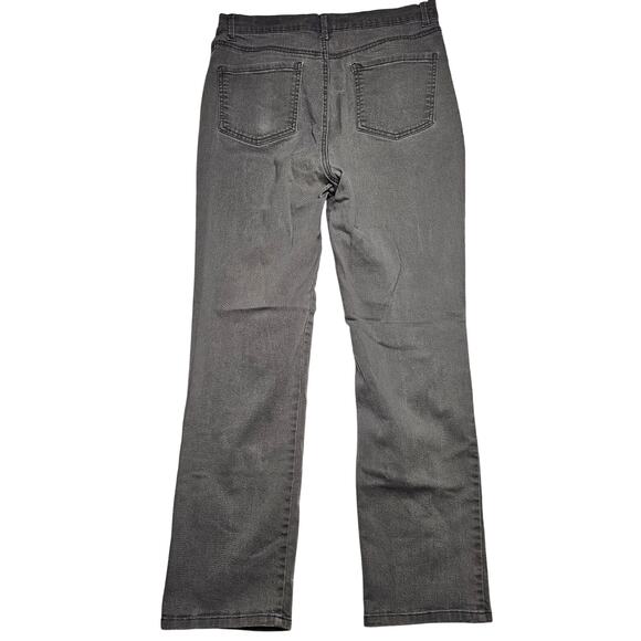 Gloria Vanderbilt Amanda Jeans Size 14 Grey Classic High Rise Stretch Straight - Picture 2 of 10
